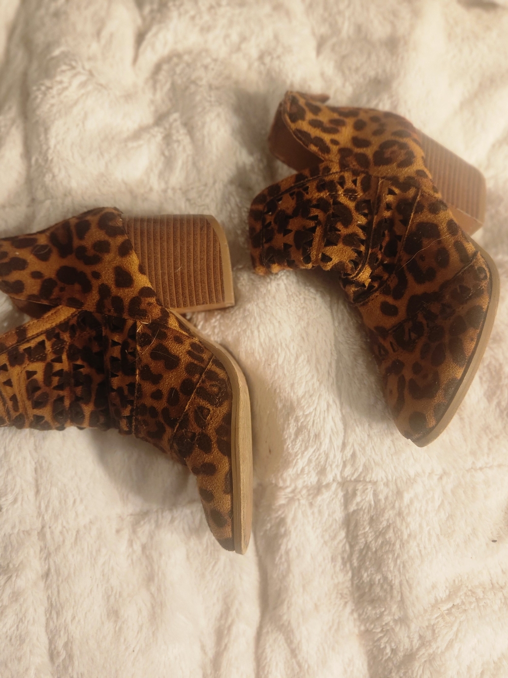 Wild G Leopard Print Women's Ankle Booties 6.5 GUC
